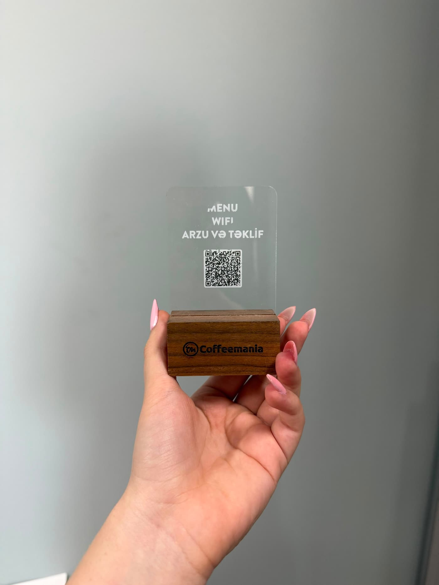 Coffeemania — QR masa stendi — Promo çapı, Print Group Bakı